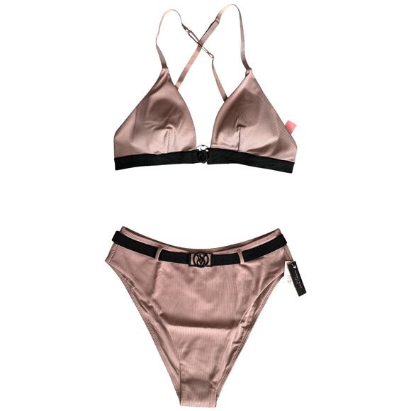 VICTORIA'S SECRET SWIM Ribbed Bikini Top and Bottom Set, Medium SRP: $100 - Picture 1 of 12